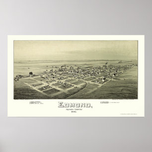 Póster Edmundo, mapa panorámico de la AUTORIZACIÓN - 1891