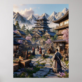 Póster Edo-Epoche Erwacht – Ein Tag im alten Japan