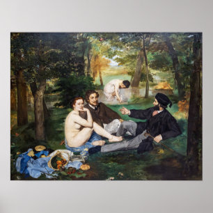 Póster Edouard Manet - Almuerzo en la hierba