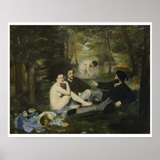 Póster Edouard Manet - Almuerzo en la hierba