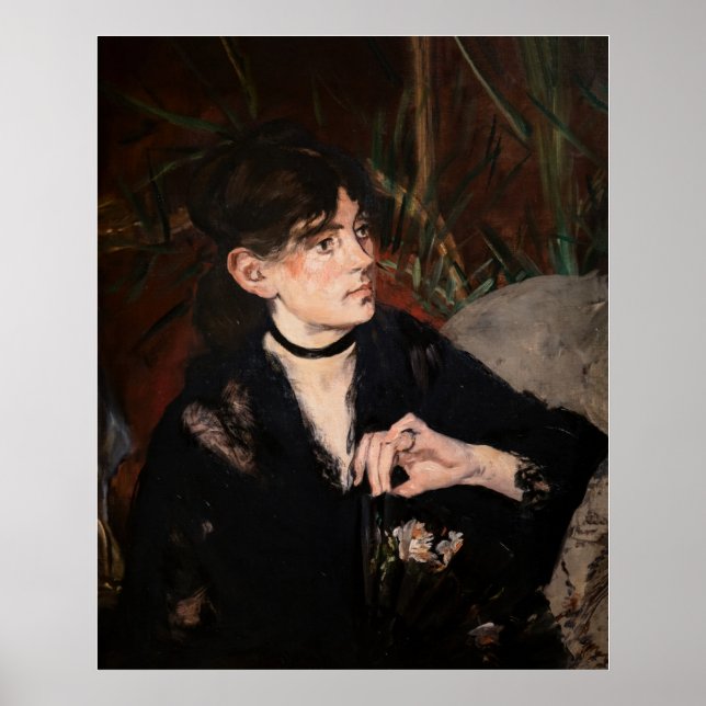 Póster Edouard Manet - Berthe Morisot con ventilador 1874 (Frente)