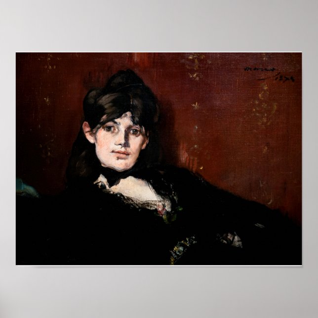 Póster Edouard Manet - Berthe Morisot Reclinada (Frente)