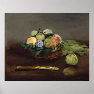 Póster Edouard Manet - Canasta de Frutas