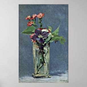 Póster edouard Manet - Carnations y Clematis