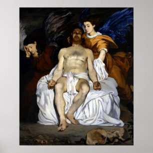 Póster Édouard Manet El Cristo muerto con ángeles