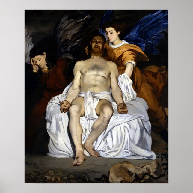 Póster Édouard Manet El Cristo muerto con ángeles (Frente)