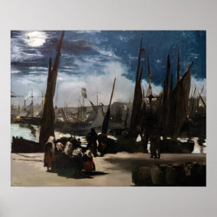 Póster Edouard Manet - El Puerto de Boulogne a la luz de 