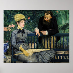 Póster Edouard Manet - En el Invernadero