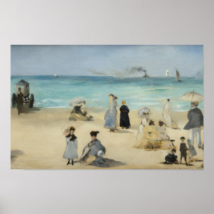 Póster Edouard Manet - En la playa, Boulogne-sur-Mer