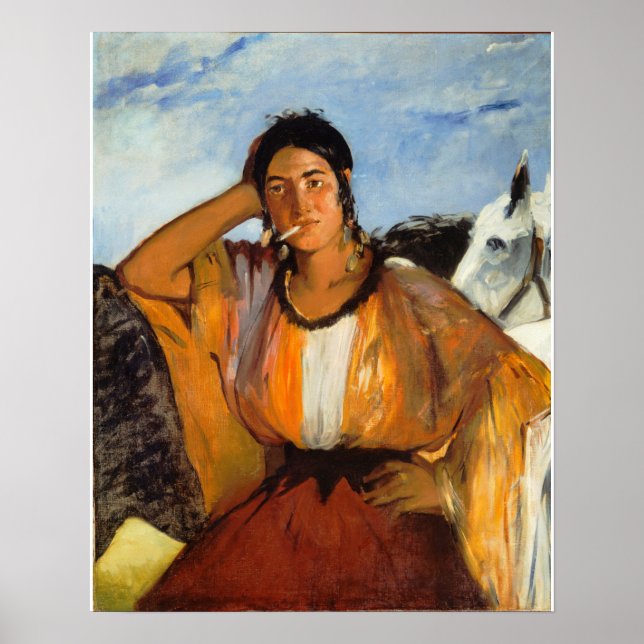 Póster Edouard Manet - Gitano Con Cigarrillo (Frente)