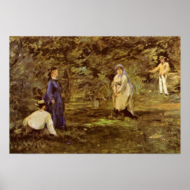 Póster edouard Manet - juego de croquet (Frente)