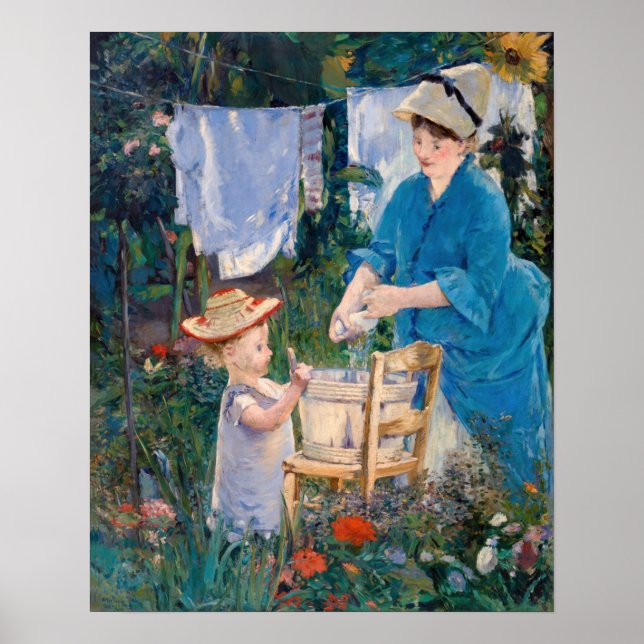 Póster Edouard Manet - Laundry (Frente)