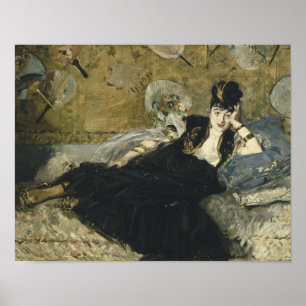 Póster Edouard Manet - Mujer con fans