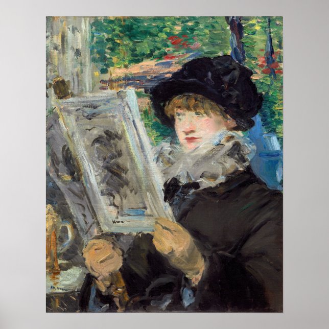 Póster Edouard Manet - Mujer Leyendo (Frente)