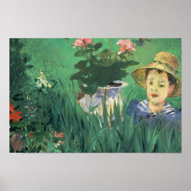 Póster Édouard Manet - Niño de flores (Frente)