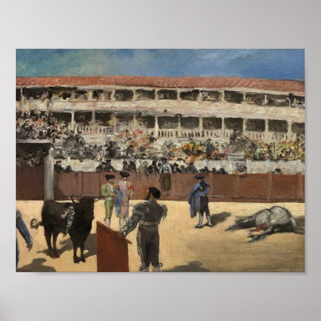 Póster Edouard Manet - Pelea de toros (Frente)