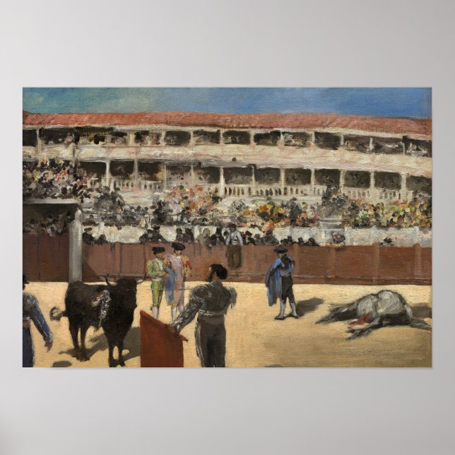 Póster Edouard Manet - Pelea de toros (Frente)