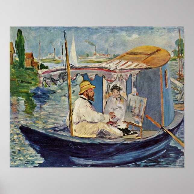 Póster edouard Manet - Retrato de Claude Monet (Frente)