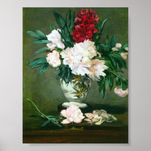 Póster Edouard Manet - Still Life Vase with Peonies