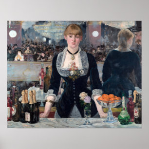 Póster Edouard Manet - Un bar en el Folies-Bergere