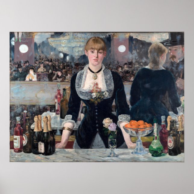 Póster Edouard Manet - Un bar en el Folies-Bergere (Frente)
