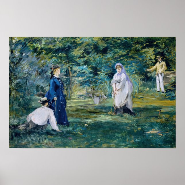 Póster Edouard Manet - Un juego de croquet (Frente)