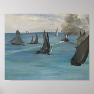 Póster Edouard Manet - Vistas al mar, clima tranquilo