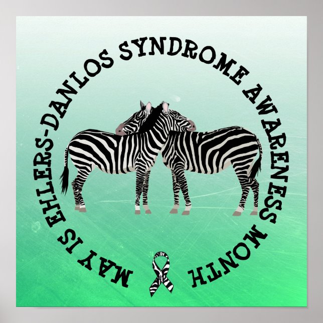 Póster EDS May es el síndrome de Ehlers-Danlos Mes de Con (Frente)