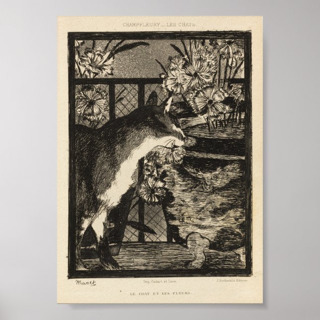 Póster Eduard Manet Cats Print (Frente)