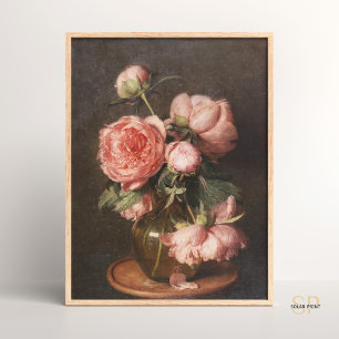 Póster Eduard von Grutzner Grützner Pfingstrosen Peonies