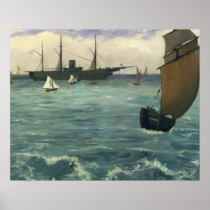 Póster Eduardo Manet - el Kearsarge en Boulogne