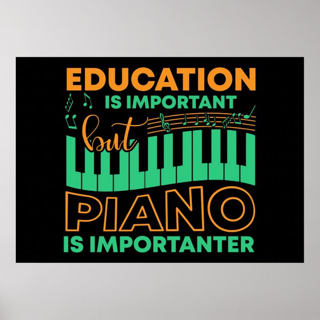 Póster Educación artística musical y piano (Frente)