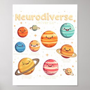 Póster Educación Conciencia del Autismo Universo Neurodiv