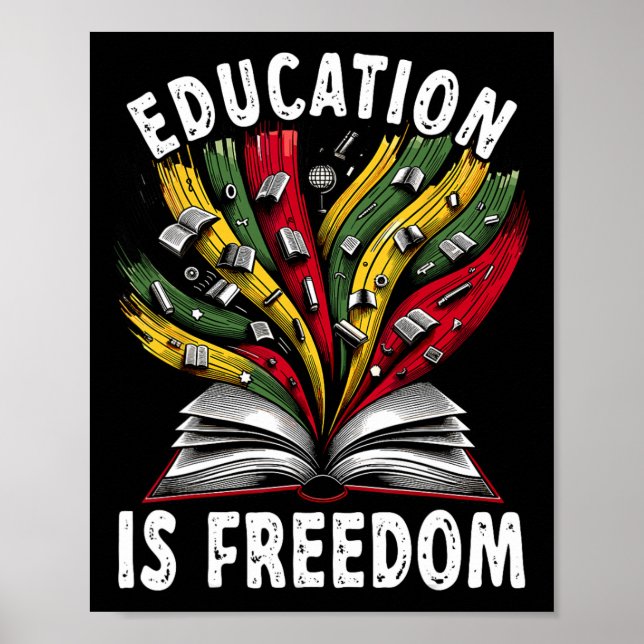 Póster Educación de la Historia Negra Es Libros de Libert (Frente)