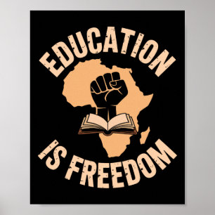 Póster Educación de la Historia Negra Es Libros de Libert