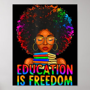 Póster Educación de la Historia Negra Es Libros de Libert