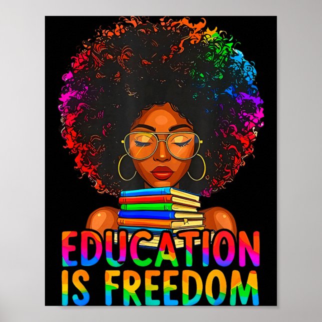 Póster Educación de la Historia Negra Es Libros de Libert (Frente)