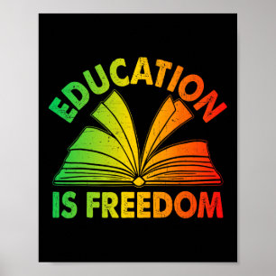 Póster Educación de la Historia Negra Es Libros de Libert