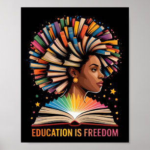 Póster Educación de la Historia Negra Es Libros de Libert