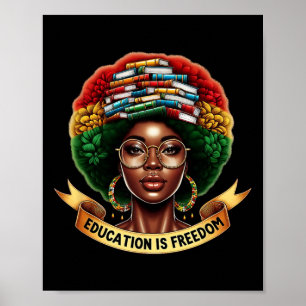 Póster Educación del Mes de la Historia Negra Es Alfabeti