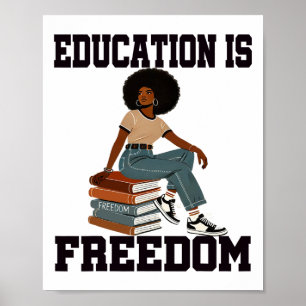 Póster Educación del Mes de la Historia Negra Es Libertad