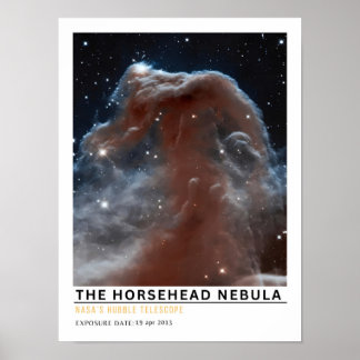 Póster Educación Espacial de la Nebulosa Cabeza de Caball