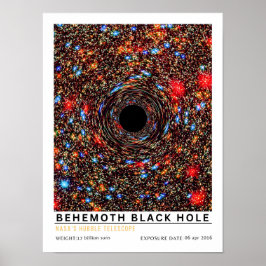 Póster Educación Espacial del Agujero Negro Behemoth