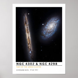 Póster Educación Espacial NGC 4302 y NGC 4298