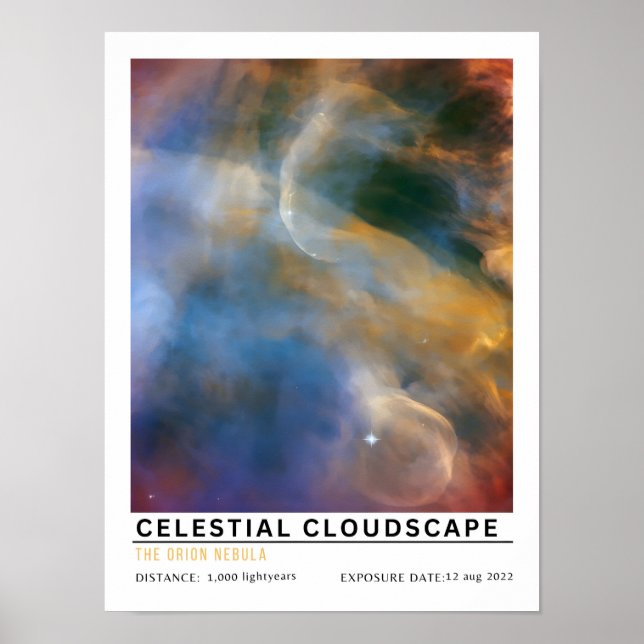 Póster Educación Espacial Paisaje Celeste (Frente)