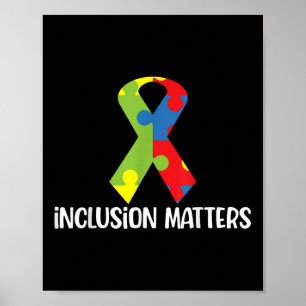 Póster Educación especial Autismo Concienciación Maestra
