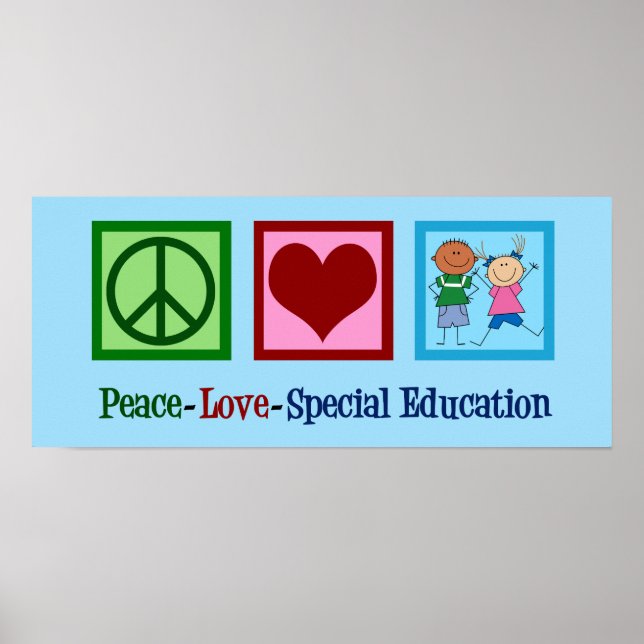 Póster Educación especial de amor por la paz (Frente)
