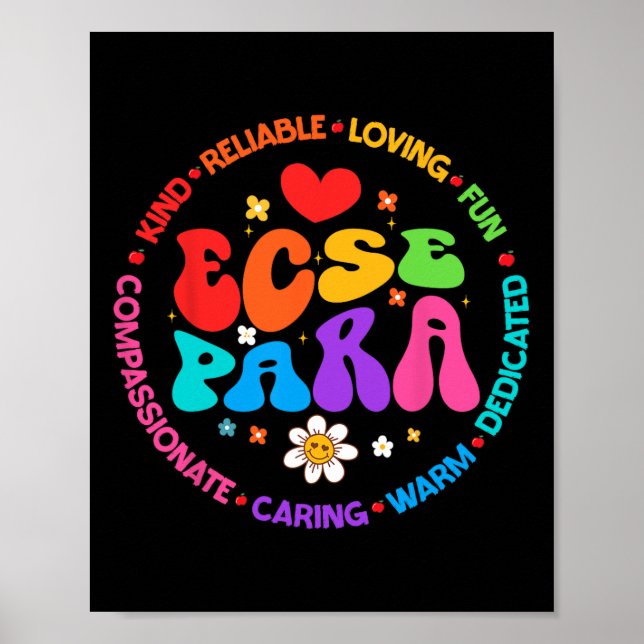 Póster Educación Especial Preescolar Groovy ECSE (Frente)