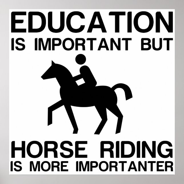 PÓSTER EDUCACIÓN IMPORTANTE IMPORTANTE DE CABALLO (Frente)