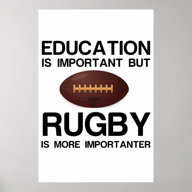 PÓSTER EDUCACIÓN IMPORTANTE RUGBY IMPORTANTE (Frente)